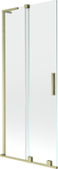 Mexen Velar L vanniekatus 2-osaline lükanduks 80 x 150 cm, läbipaistev, harjatud kuldne - 896-080-003-01-55