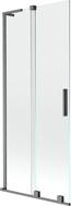 Mexen Velar L parawan nawannowy 2-skrzydłowy rozsuwany 80 x 150 cm, transparent, gun gray szczotkowany - 896-080-003-01-66