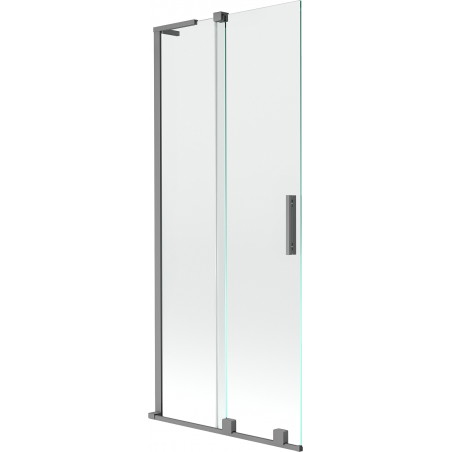Mexen Velar L 2-osaline vanniekraan, libistatav, 80 x 150 cm, läbipaistev, gun metal - 896-080-003-01-95