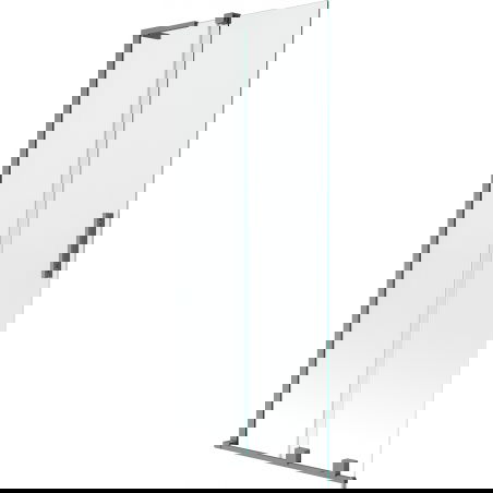 Mexen Velar L Badewannenfaltwand 2-flügelig verschiebbar 80 x 150 cm, transparent, Gun Metal - 896-080-003-01-95