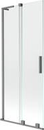Mexen Velar L 2-osaline vanniekraan, libistatav, 80 x 150 cm, läbipaistev, gun metal - 896-080-003-01-95
