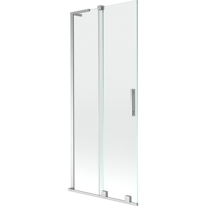 Mexen Velar L vannisein 2-leheline libistatav 85 x 150 cm, läbipaistev, kroom - 896-085-003-01-01