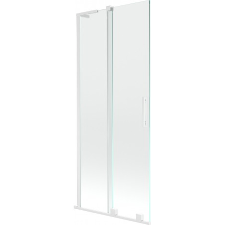 Mexen Velar L klizni paravan za kadu s 2 krila 85 x 150 cm, proziran, bijeli - 896-085-003-01-20