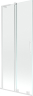 Mexen Velar L klizni paravan za kadu s 2 krila 85 x 150 cm, proziran, bijeli - 896-085-003-01-20