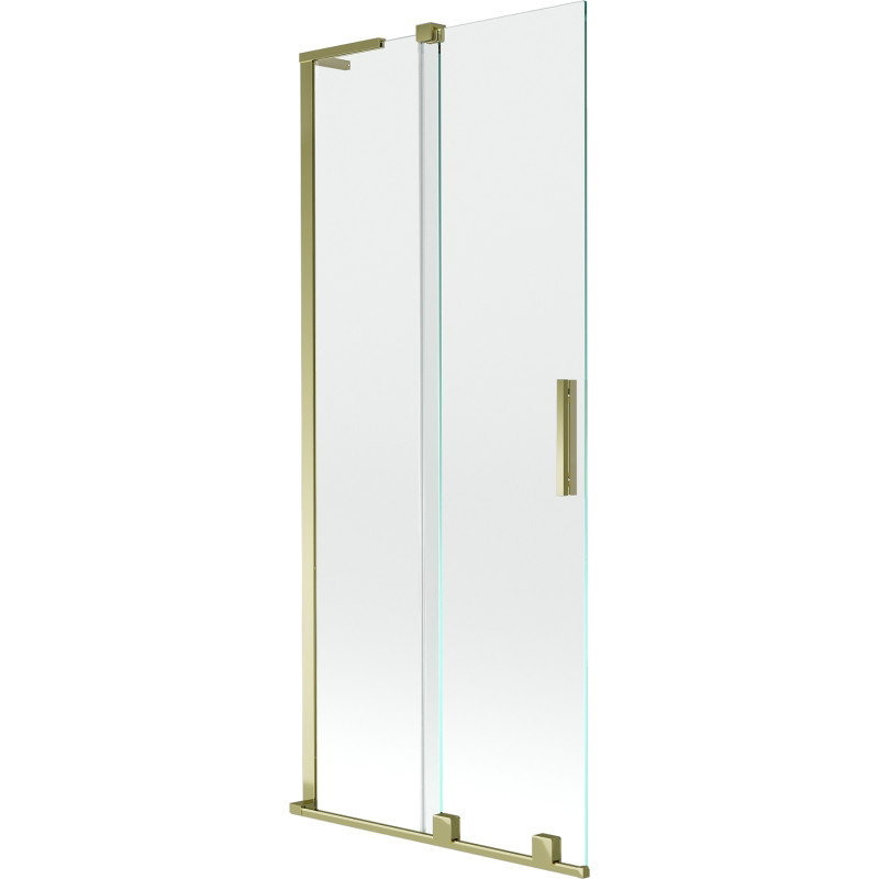 Mexen Velar L vannitoa ekraan 2-ukseline liuguksega 85 x 150 cm, läbipaistev, kuldne - 896-085-003-01-50