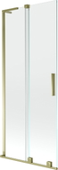 Mexen Velar L parawan nawannowy 2-skrzydłowy rozsuwany 85 x 150 cm, transparent, złoty - 896-085-003-01-50
