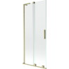 Mexen Velar L paraschizzi da bagno a 2 ante scorrevoli 85 x 150 cm, trasparente, oro spazzolato - 896-085-003-01-55
