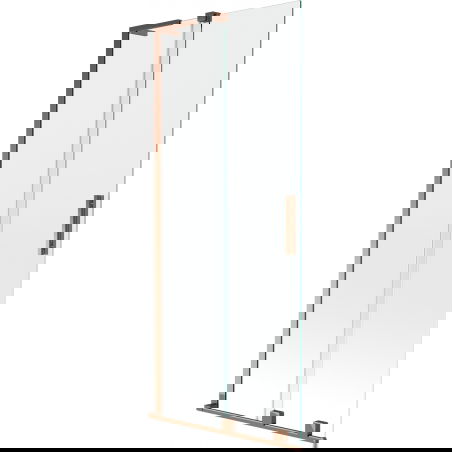 Mexen Velar L Duschabtrennung 2-flügelig verschiebbar 85 x 150 cm, transparent, Roségold - 896-085-003-01-60