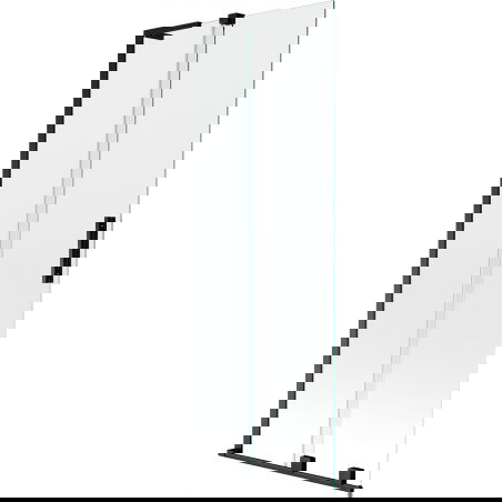 Mexen Velar L Badewannenfaltwand 2-flügelig, 85 x 150 cm, transparent, schwarz - 896-085-003-01-70