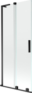 Mexen Velar L klizna pregrada za kadu s 2 klizna krila, 85 x 150 cm, prozirna, crna - 896-085-003-01-70