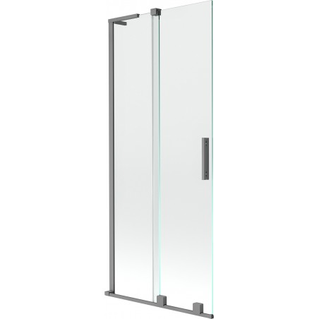 Mexen Velar L parawan nawannowy 2-skrzydłowy rozsuwany 85 x 150 cm, transparent, gun metal - 896-085-003-01-95