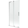 Mexen Velar L Badewannenabtrennung 2-flügelig verschiebbar 90 x 150 cm, transparent, Chrom - 896-090-003-01-01