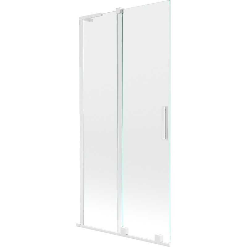 Mexen Velar L vannituba ekran 2-tiivaline lükanduks 90 x 150 cm, läbipaistev, valge - 896-090-003-01-20