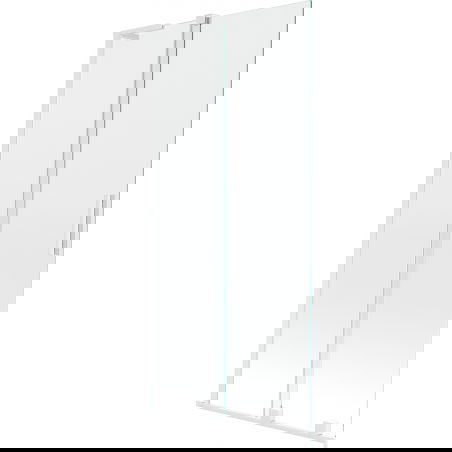 Mexen Velar L 2-krilno zložljivo tuš zavese 90 x 150 cm, prozorno, belo - 896-090-003-01-20