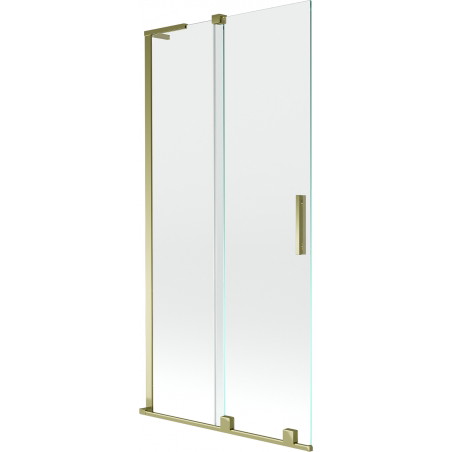 Mexen Velar L kahepoolne vanni ekraan, kahe tiivaga, 90 x 150 cm, läbipaistev, kuldne - 896-090-003-01-50