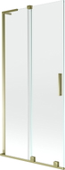 Mexen Velar L parawan nawannowy 2-skrzydłowy rozsuwany 90 x 150 cm, transparent, złoty - 896-090-003-01-50