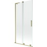 Mexen Velar L vannitoapaneel 2-leheline, lükand, 90 x 150 cm, läbipaistev, harjatud kuldne - 896-090-003-01-55