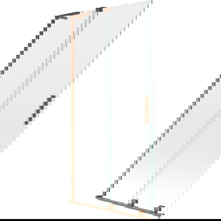 Mexen Velar L 2-osainen liukuva suihkun seinä 90 x 150 cm, läpinäkyvä, ruusun kulta - 896-090-003-01-60