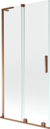 Mexen Velar L klizna stijena za kadu, 2-krilna klizna 90 x 150 cm, prozirna, ružičasto zlato - 896-090-003-01-60