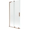 Mexen Velar L klizni paravan za kadu s dva krila 90 x 150 cm, proziran, brušeni bakar - 896-090-003-01-65