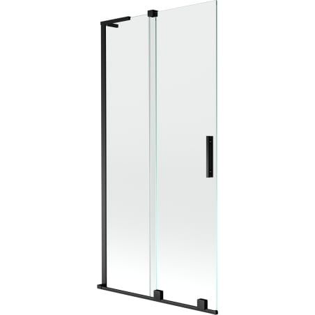 Mexen Velar L sliding bath screen 2-panel 90 x 150 cm, transparent, black - 896-090-003-01-70