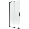 Mexen Velar L klizni paravan za tuš kadu s 2 krila 90 x 150 cm, proziran, crni - 896-090-003-01-70