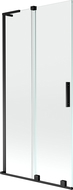 Mexen Velar L Badewannen-Faltwand 2-flügelig, 90 x 150 cm, transparent, schwarz - 896-090-003-01-70