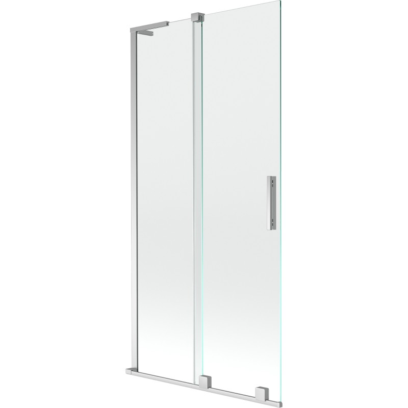 Mexen Velar L vanniparavan, 2-leheline lükanduks, 95 x 150 cm, läbipaistev, kroom - 896-095-003-01-01