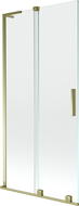 Mexen Velar L mampara de ducha 2-paneles corredera 95 x 150 cm, transparente, dorado - 896-095-003-01-50