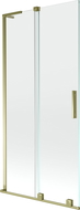 Mexen Velar L painel de banho de 2 asas deslizante 95 x 150 cm, transparente, dourado - 896-095-003-01-50