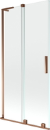 Mexen Velar L parawan nawannowy 2-skrzydłowy rozsuwany 95 x 150 cm, transparent, różowe złoto - 896-095-003-01-60
