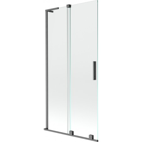 Mexen Velar L 2-osaline liuguks dušile 95 x 150 cm, läbipaistev, harjatud püssihall - 896-095-003-01-66