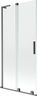 Mexen Velar L parawan nawannowy 2-skrzydłowy rozsuwany 95 x 150 cm, transparent, gun gray szczotkowany - 896-095-003-01-66
