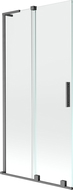 Mexen Velar L paroi de baignoire 2 panneaux coulissants 95 x 150 cm, transparent, gris canon brossé - 896-095-003-01-66