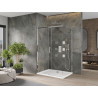 Mexen Omega kabina prysznicowa rozsuwana 120 x 90 cm, transparent, chrom + brodzik Flat - 825-120-090-01-00-4010