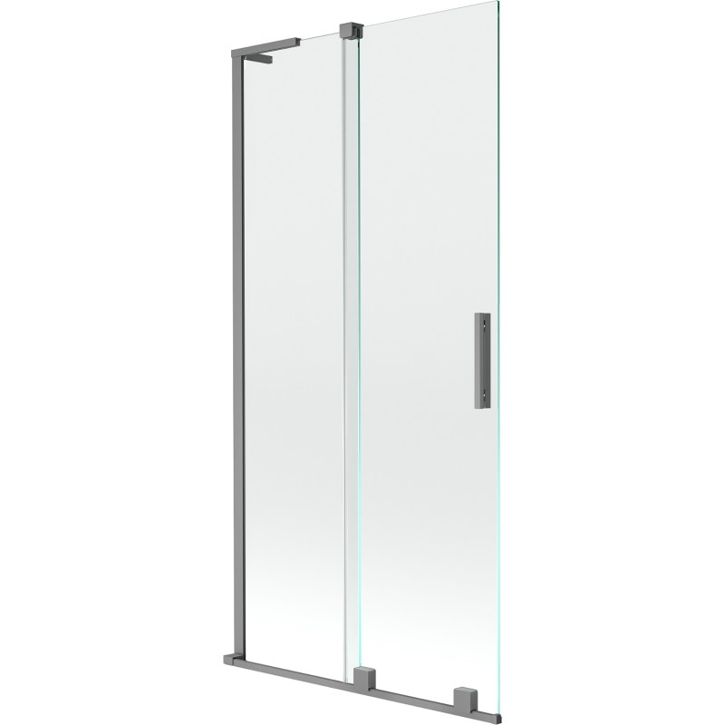 Mexen Velar L 2-osaline duši ekraan, liigendatud 95 x 150 cm, läbipaistev, gun metal - 896-095-003-01-95