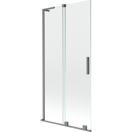 Mexen Velar L 2-osaline duši ekraan, liigendatud 95 x 150 cm, läbipaistev, gun metal - 896-095-003-01-95