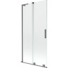 Mexen Velar L 2-osaline duši ekraan, liigendatud 95 x 150 cm, läbipaistev, gun metal - 896-095-003-01-95