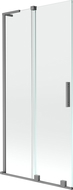 Mexen Velar L mampara para bañera corredera de 2 hojas 95 x 150 cm, transparente, metal color pistola - 896-095-003-01-95