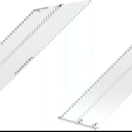 Mexen Velar L Badewannenfaltwand 2-flügelig verschiebbar 95 x 150 cm, transparent, gebürstetes Nickel - 896-095-003-01-97