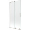Mexen Velar L 2-osaline lükand dušisein 95 x 150 cm, läbipaistev, harjatud nikkel - 896-095-003-01-97