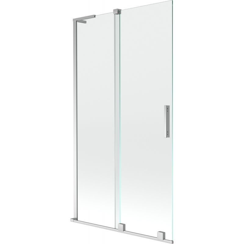 Mexen Velar L badwand 2-vleugelig schuifbaar 100 x 150 cm, transparant, chroom - 896-100-003-01-01