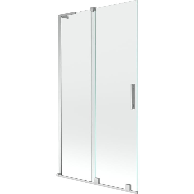Mexen Velar L paroi de baignoire coulissante 2 panneaux 100 x 150 cm, transparent, chrome - 896-100-003-01-01