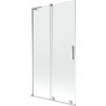 Mexen Velar L parawan nawannowy 2-skrzydłowy rozsuwany 100 x 150 cm, transparent, chrom - 896-100-003-01-01