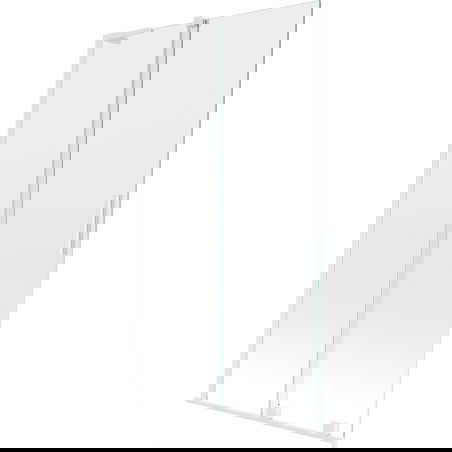 Mexen Velar L badwand tweedelig schuifbaar 100 x 150 cm, transparant, wit - 896-100-003-01-20