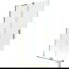 Mexen Velar L badwand scherm 2-delig schuifbaar 100 x 150 cm, transparant, goud - 896-100-003-01-50