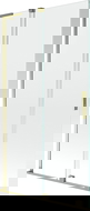 Mexen Velar L Badewannenaufsatz 2-flügelig schiebbar 100 x 150 cm, transparent, gold - 896-100-003-01-50