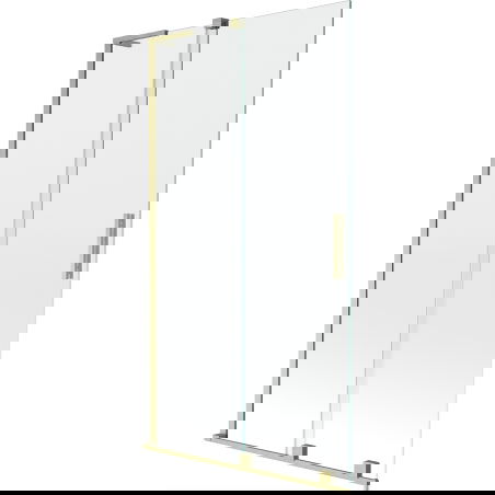 Mexen Velar L paratia da vasca da bagno 2-ante scorrevole 100 x 150 cm, trasparente, oro spazzolato - 896-100-003-01-55