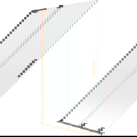 Mexen Velar L divguļamais 2-spārno šķērsojošs 100 x 150 cm, caurspīdīgs, rozā zelts - 896-100-003-01-60