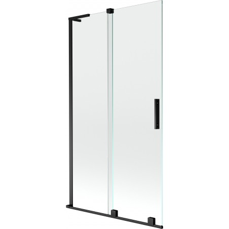 Mexen Velar L klizni paravan za kadu, 2 krila, 100 x 150 cm, proziran, crni - 896-100-003-01-70